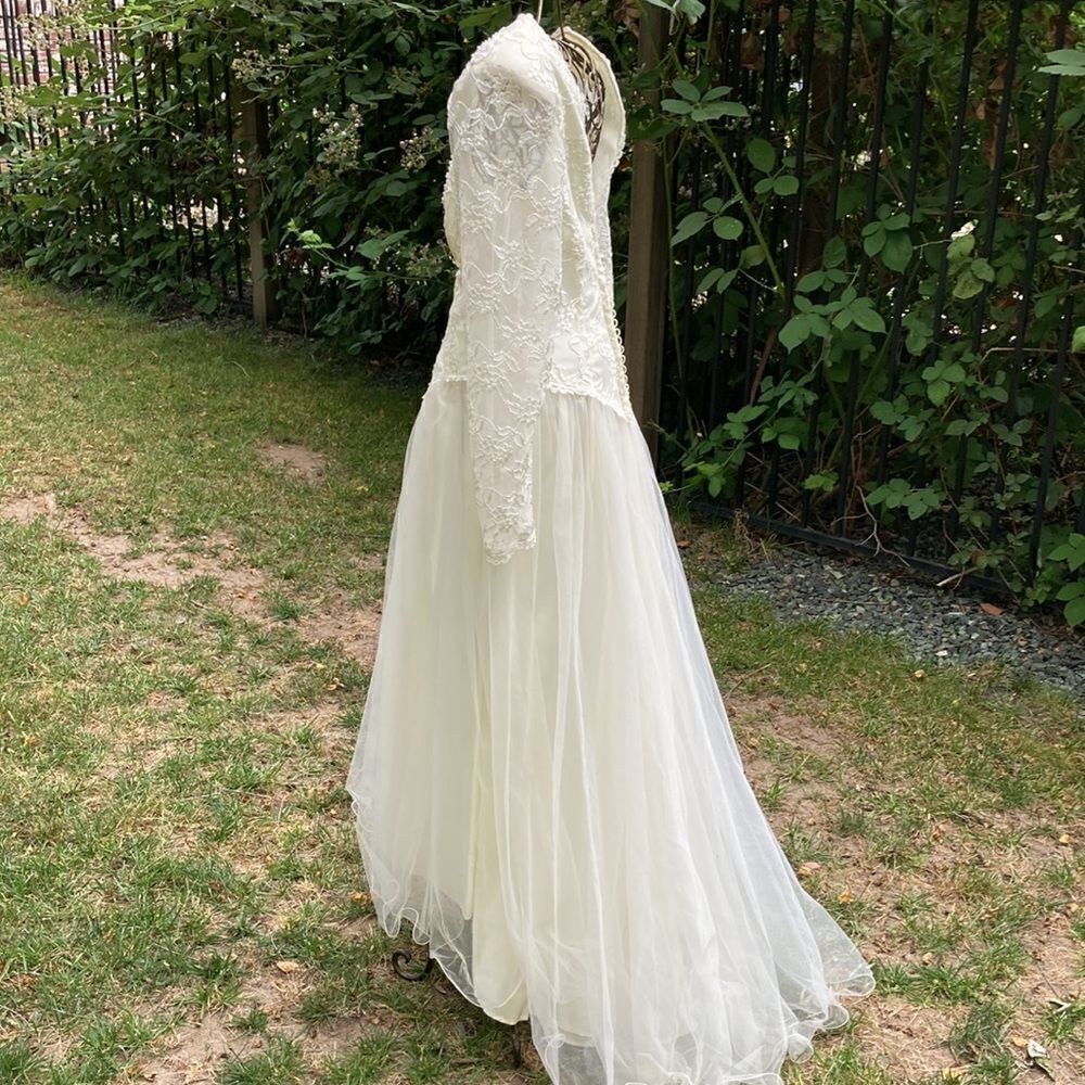 Alfred Angelo Vintage Union Made Ivory Wedding Dress Made USA Size 10